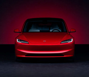 Tesla Model 3 in red